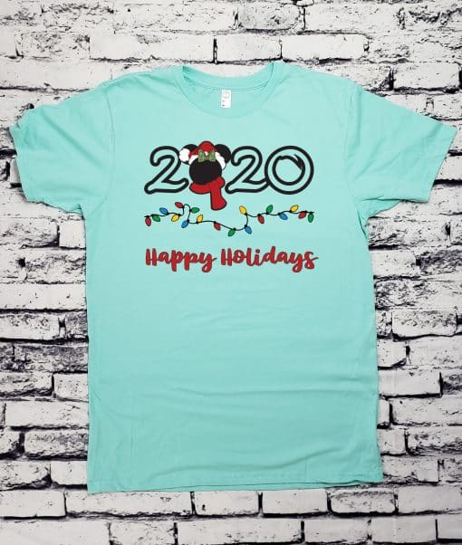 2020 Christmas Mickey and Minnie Personalized Family Vacation Shirts Winter Scarf and Hat with Christmas Lights Mickey's Very Merry Christmas Party MVMCP - Image 3