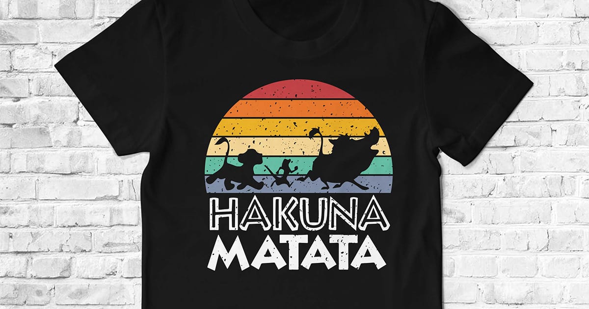 Hakuna Matata T Shirt Pumba Femme Couples Shirts T Shirt Timon Et