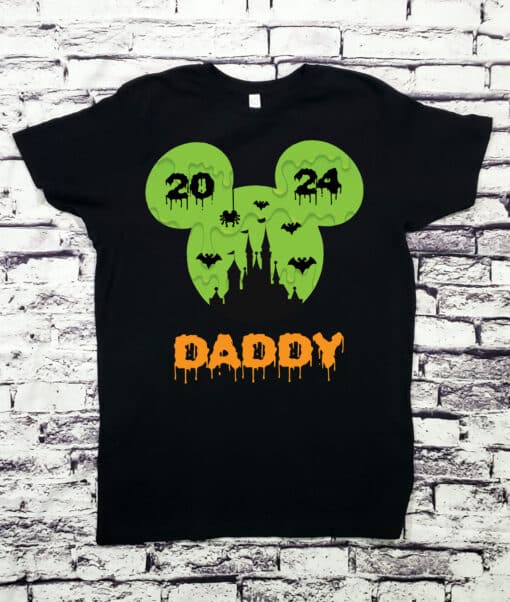 Spooky Matching Halloween Mickey and Minnie Tee Shirts with Castle Boo Bash MNSSHP 2024 for Mickey's Not So Scary Halloween Party - Image 3